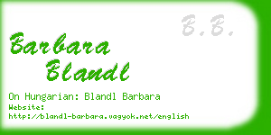 barbara blandl business card